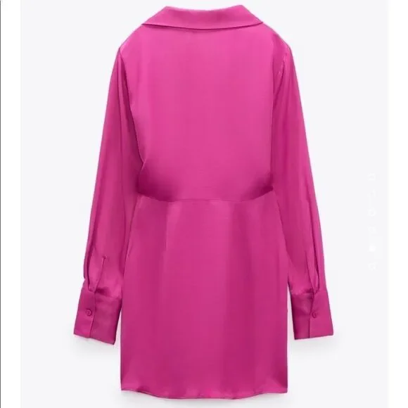 Zara pink satin dress - Picture 6 of 6